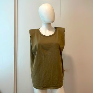 Bardot Green Sleeveless Top Sz Medium